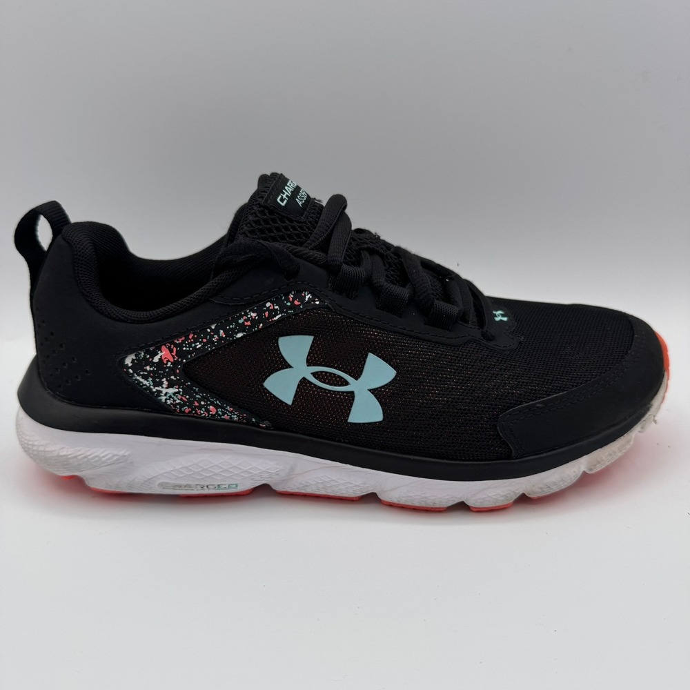 Under Armour Charged Assert 9 Running Shoes Women's Size 7 Black Sneakers